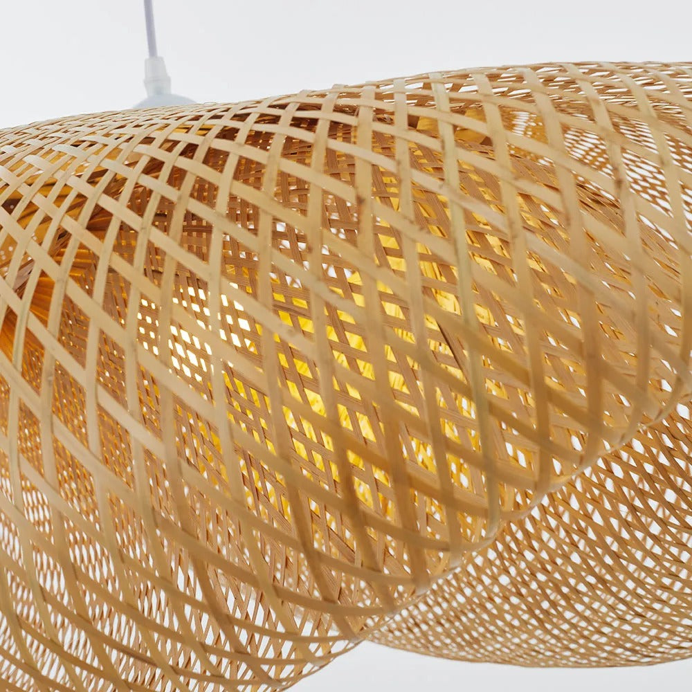 Rinwa Natural Pendant Light for Dining Room/Kitchen Island, Bamboo - Lamp Outdoor