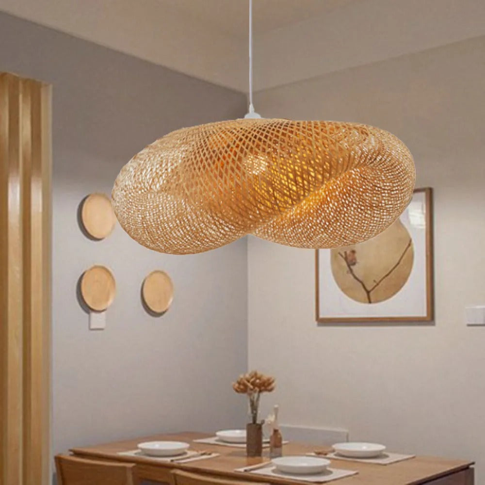 Rinwa Natural Pendant Light for Dining Room/Kitchen Island, Bamboo - Lamp Outdoor