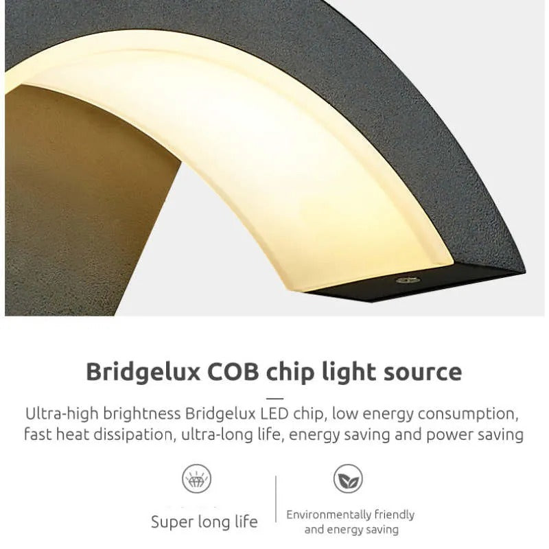 Ray Nordic Arc Metal LED Outdoor Wall Lamp - Lamp Outdoor