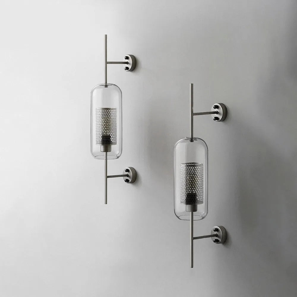 Kiri Industrial Classy Global Clear Glass Wall Lamp - Lamp Outdoor