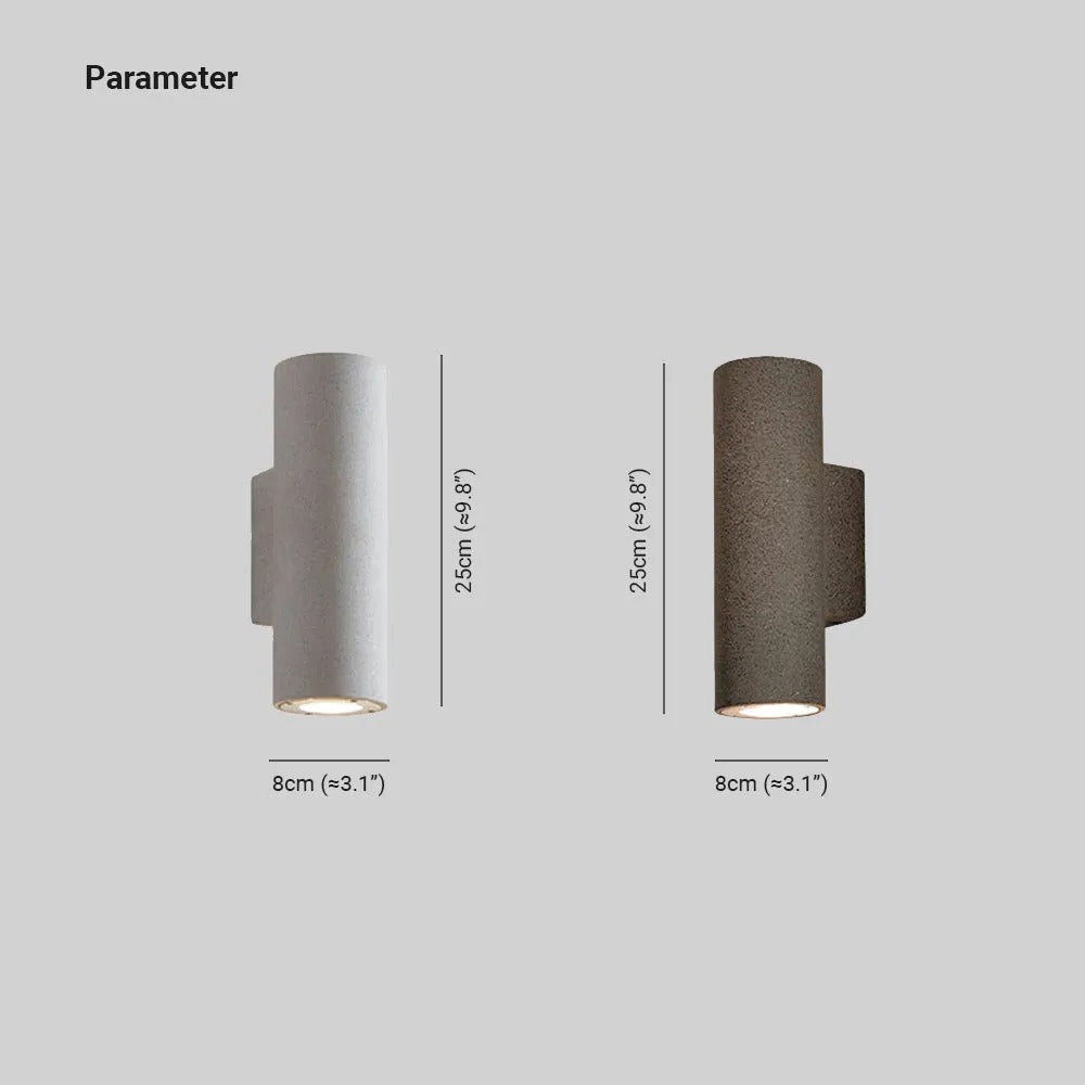 Ray Minimalist Cylindrical LED Outdoor Wall Lamp Cement Garden Corridor - Lamp Outdoor