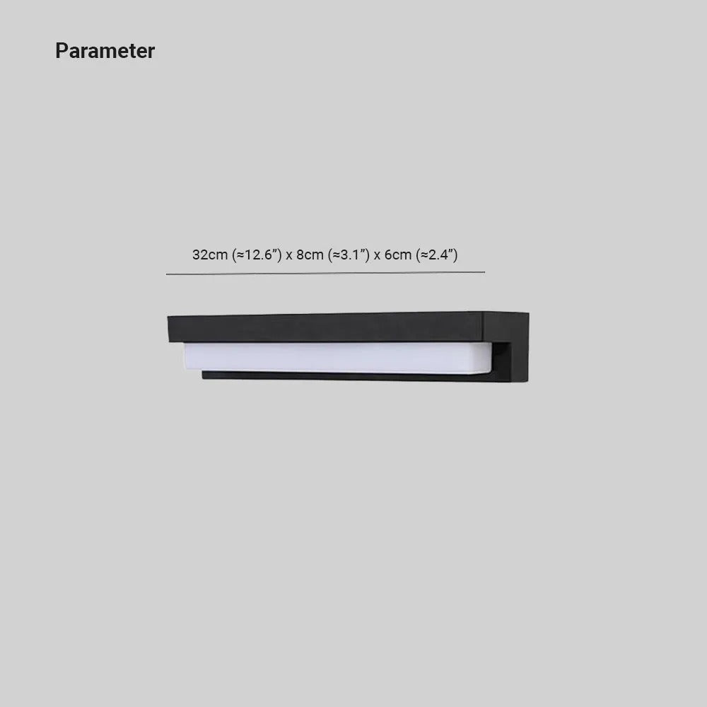 Ray Minimalist Solar Linear Acrylic Outdoor Wall Lamp - Lamp Outdoor