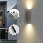 Ray Minimalist Square LED Outdoor Wall Lamp Cement Garden Corridor Balcony - Lamp Outdoor