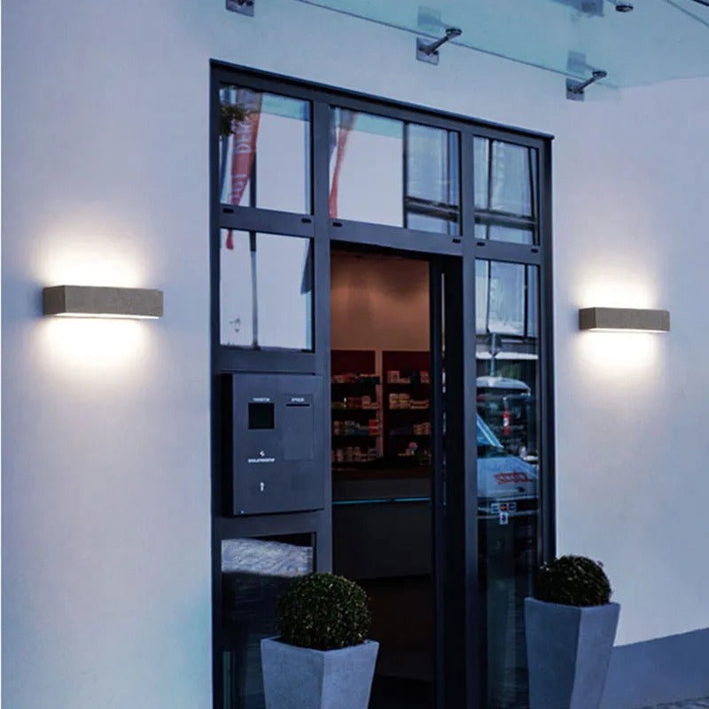 Arisha Modern Design Rectangular LED Outdoor Wall Lamp Garden Courtyard Corridor - Lamp Outdoor