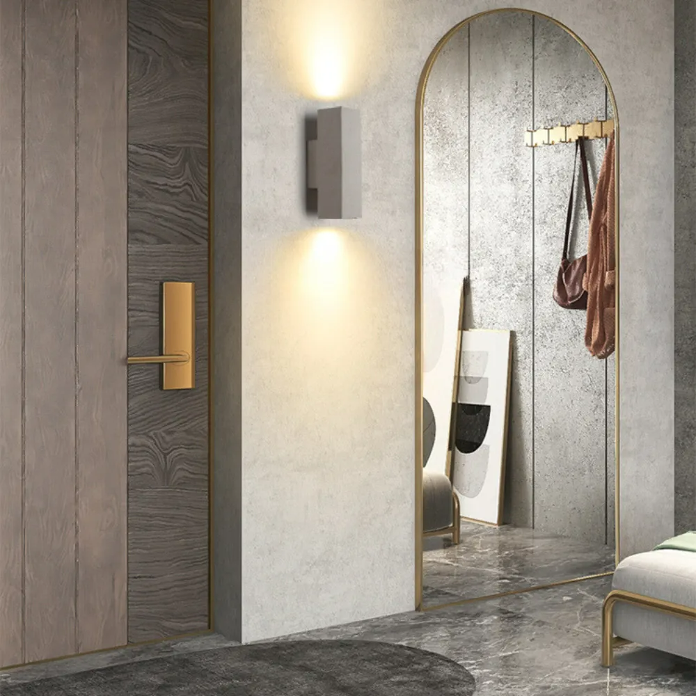 Ray Minimalist Square LED Outdoor Wall Lamp Cement Garden Corridor Balcony - Lamp Outdoor