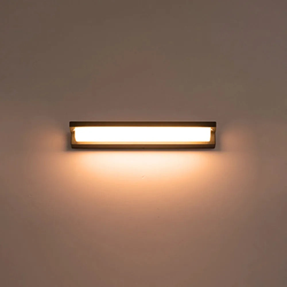 Ray Modern Rectangular Metal Acrylic Outdoor Solar Wall Lamp - Lamp Outdoor