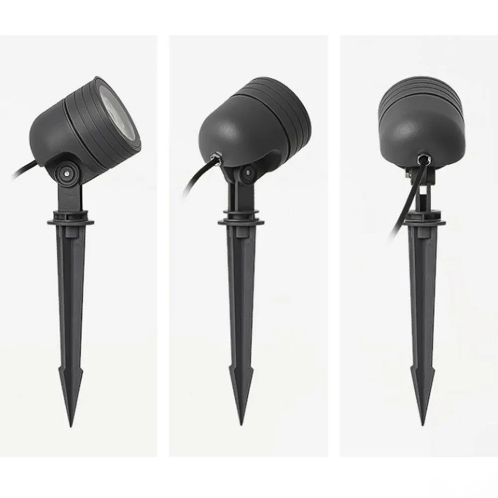 Ray Modern Round Glass/Metal Solar Outdoor Ground Lamp Spotlight - Lamp Outdoor