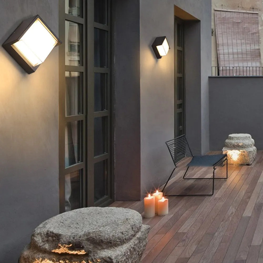 Ray Modern Square Metal Outdoor Wall Lamp - Lamp Outdoor