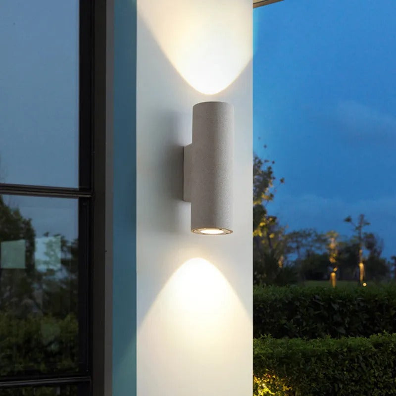 Ray Minimalist Cylindrical LED Outdoor Wall Lamp Cement Garden Corridor - Lamp Outdoor