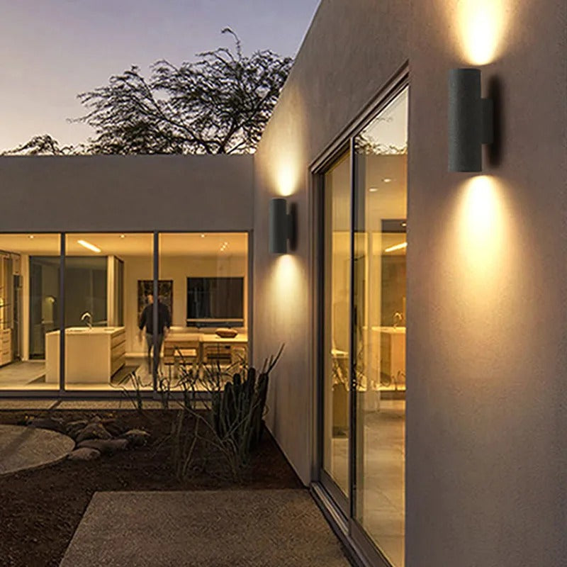 Ray Minimalist Cylindrical LED Outdoor Wall Lamp Cement Garden Corridor - Lamp Outdoor