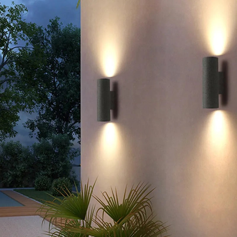 Ray Minimalist Cylindrical LED Outdoor Wall Lamp Cement Garden Corridor - Lamp Outdoor