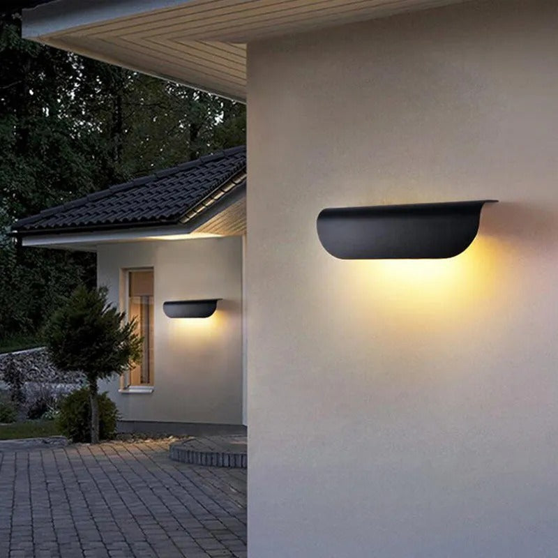 Ray Modern Curved Waterproof LED Outdoor Wall Lamp Metal Garden Corridor - Lamp Outdoor