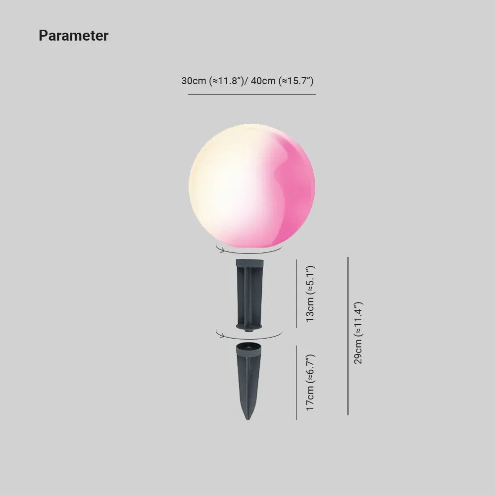 Aria Minimalist Globe LED Outdoor Light Resin - Lamp Outdoor