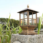 Ray Modern Metal Glass Lantern LED Outdoor Light Post - Lamp Outdoor