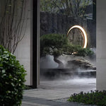 Aria Modern Art Ring LED Outdoor Wall Lamp Metal Garden Corridor Balcony - Lamp Outdoor