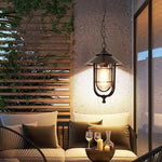 Epoch Retro Lantern Metal Pendant Light Bronze - Lamp Outdoor