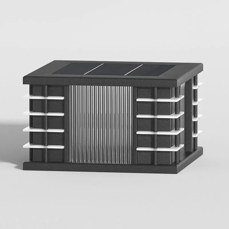 Ray Modern Square Metal Acrylic Glass Outdoor Solar Floor Lamps - Lamp Outdoor