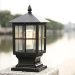 Ray Modern Metal Glass Lantern LED Outdoor Light Post - Lamp Outdoor