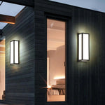 Ray Modern Rectangular Waterproof LED Outdoor Wall Lamp Metal Acrylic Garden Corridor Balcony - Lamp Outdoor