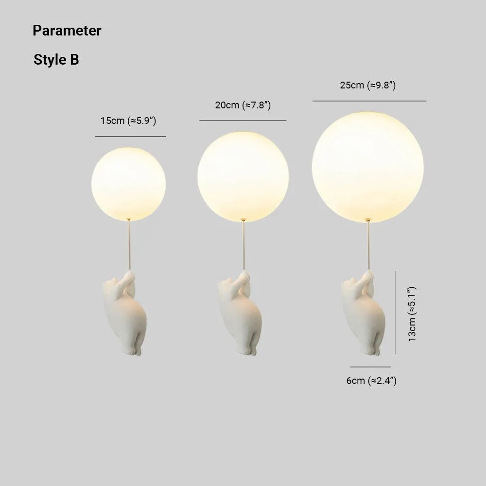 Bear Balloon Ceiling /Pendant Light - Lamp Outdoor
