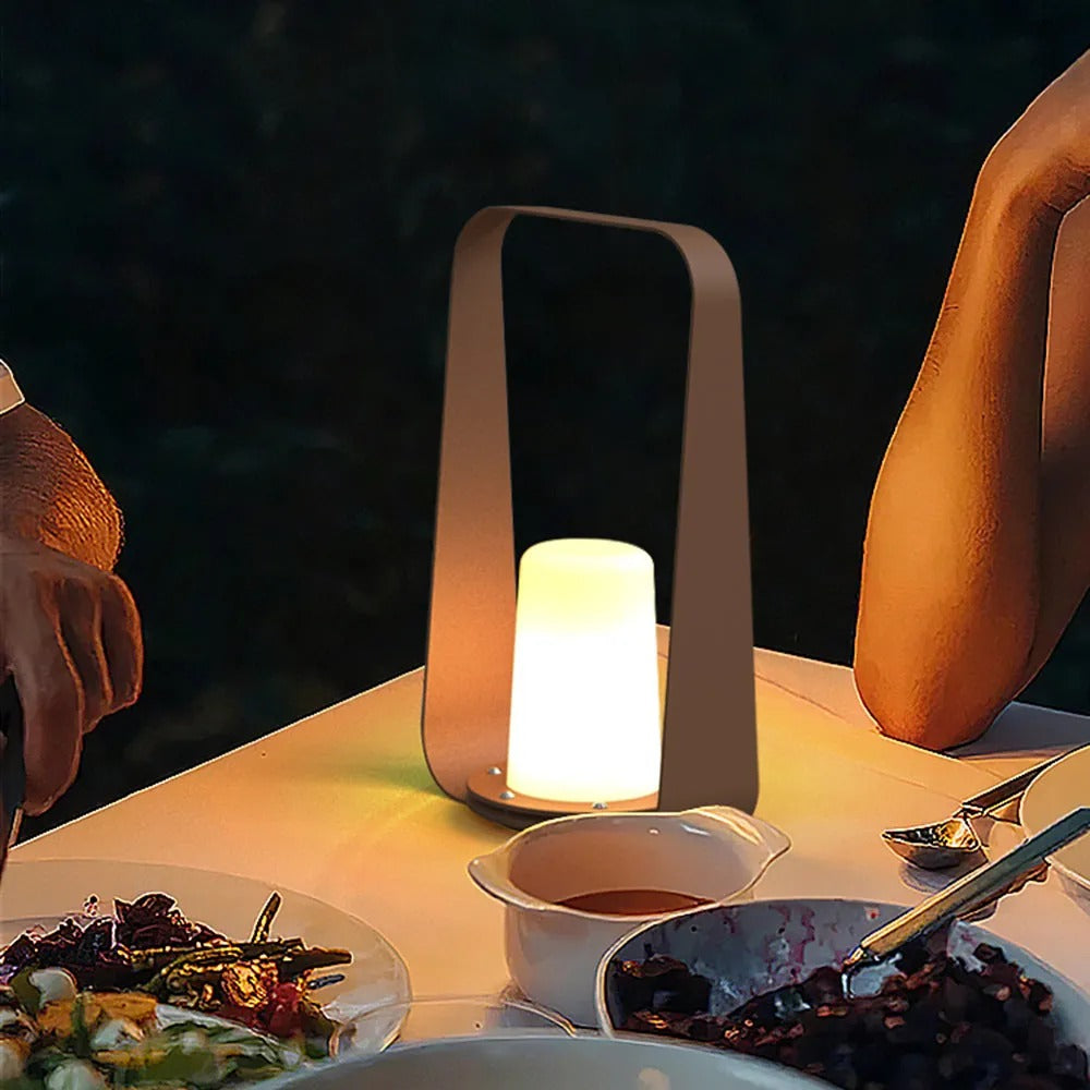 Ray Minimalist Portable Rechargeable Lamp de Table Coffee/Gray - Lamp Outdoor
