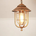 Epoch Retro Lantern Metal Pendant Light Bronze - Lamp Outdoor