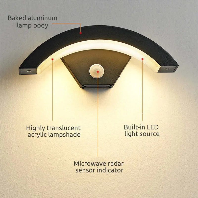 Ray Nordic Arc Metal LED Outdoor Wall Lamp - Lamp Outdoor