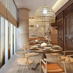 Lian Rattan Bamboo Lampshade Hand Knitted Pendant Light - Lamp Outdoor