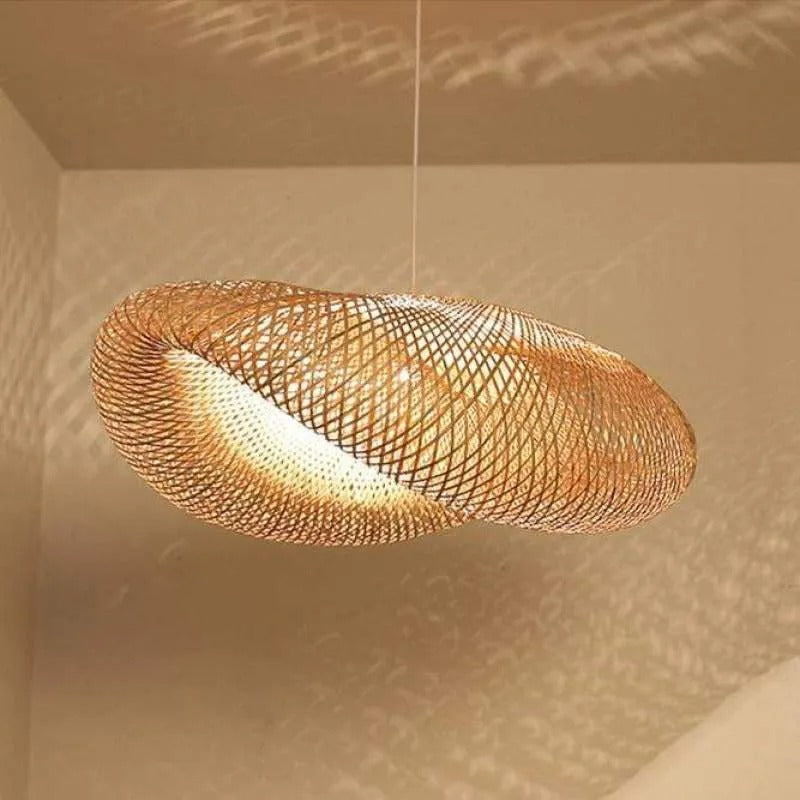 Rinwa Natural Pendant Light for Dining Room/Kitchen Island, Bamboo - Lamp Outdoor