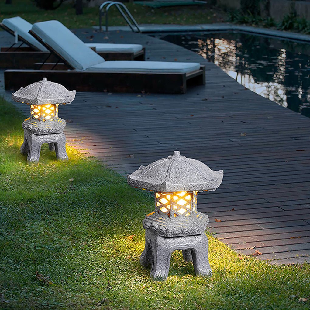 Rustic Imitation Stone Tower Outdoor Landscape Lighting - Lamp Outdoor