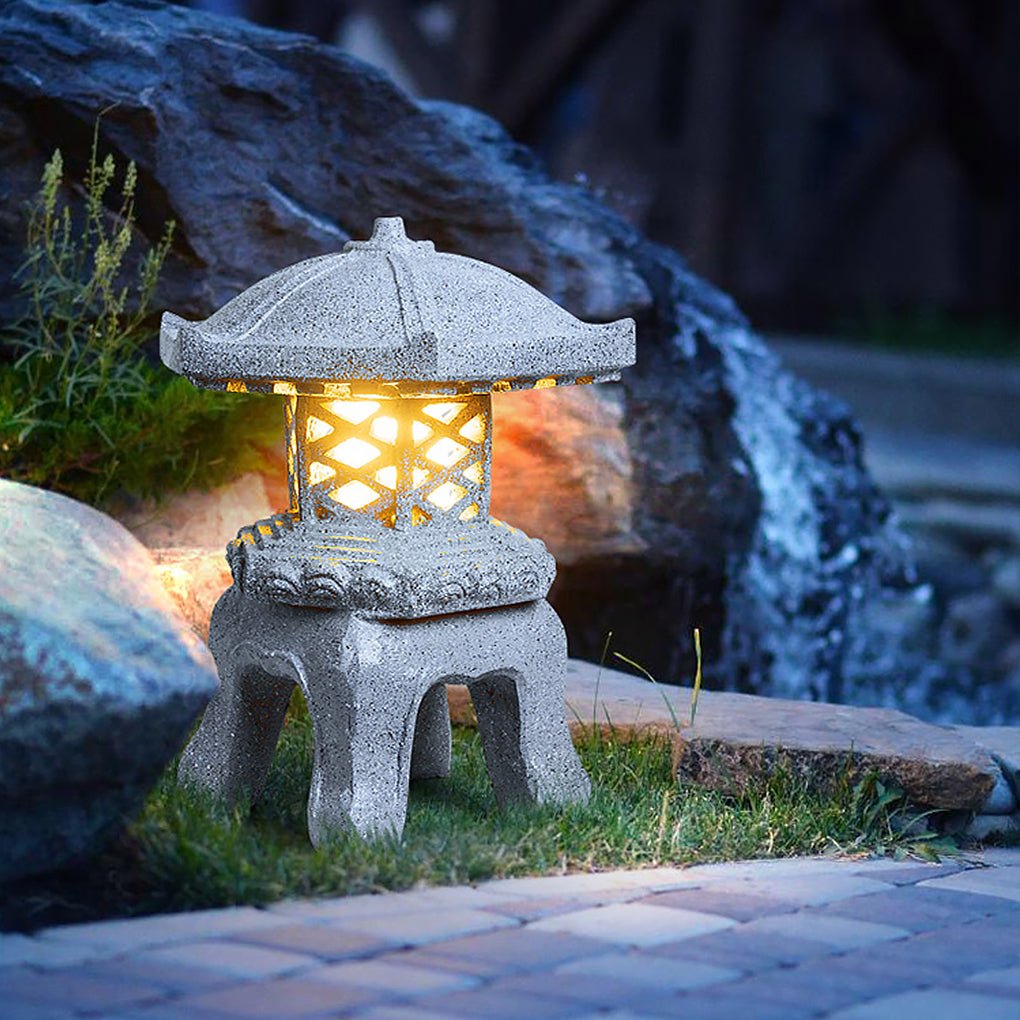 Rustic Imitation Stone Tower Outdoor Landscape Lighting - Lamp Outdoor