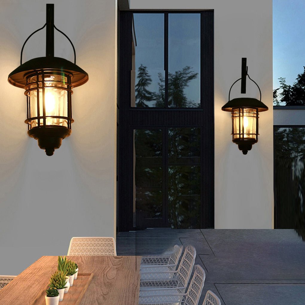 Industrial Style Solar Outdoor Wall Lights Wall Sconce Lighting LED Wall Lamp - Lamp Outdoor