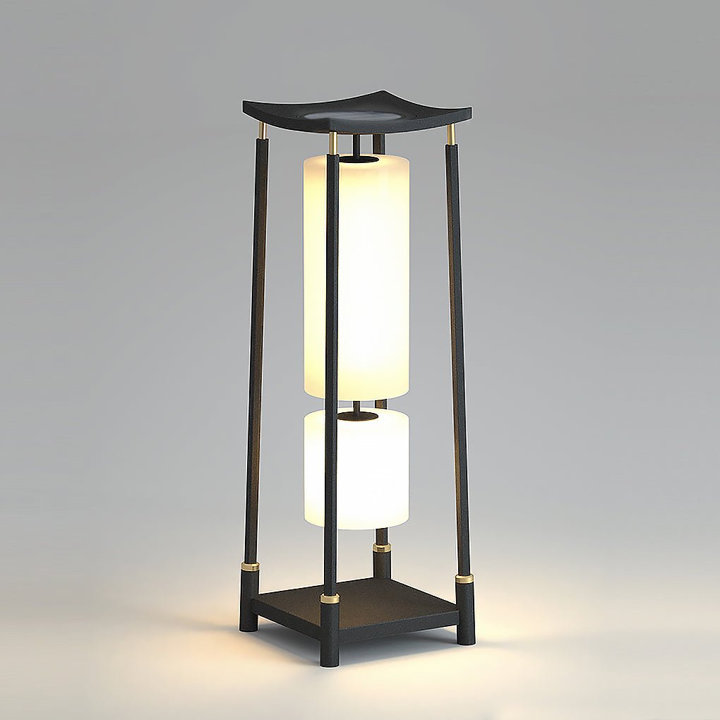 Unique Solar-Powered LED Outdoor Lights Asian-Inspired Design - Lamp Outdoor