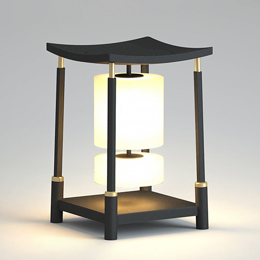 Unique Solar-Powered LED Outdoor Lights Asian-Inspired Design - Lamp Outdoor