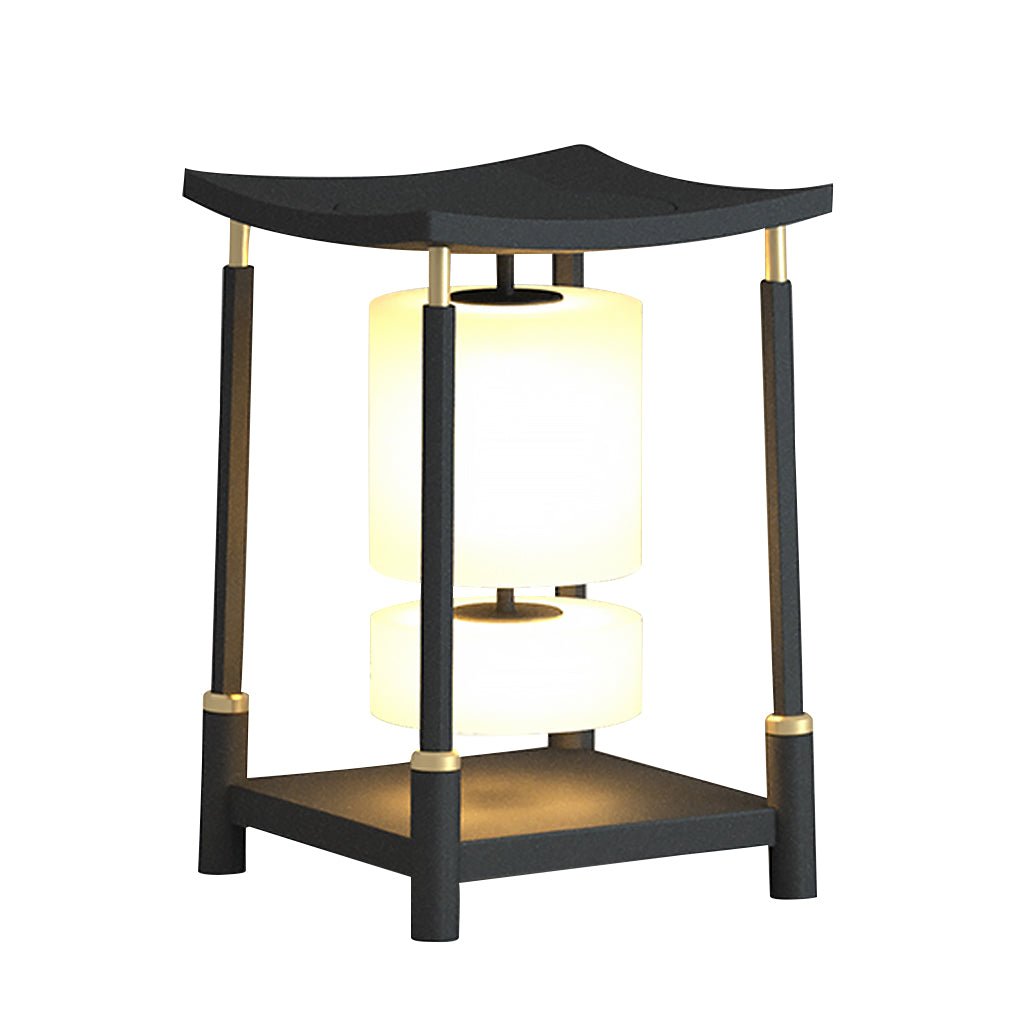 Unique Solar-Powered LED Outdoor Lights Asian-Inspired Design - Lamp Outdoor