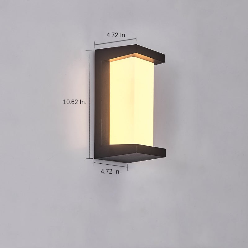 Creative Geometric Waterproof Black Modern Outdoor Wall Lights Wall Lamp - Lamp Outdoor