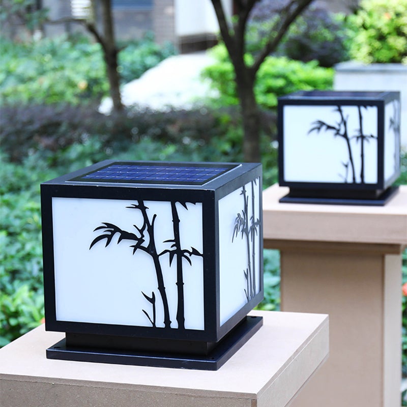 Geometric Acrylic Waterproof LED Modern Solar Lights Outdoor Pillar Lamp - Lamp Outdoor
