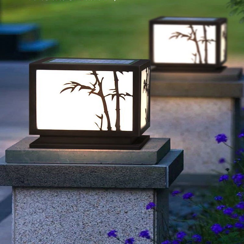 Geometric Acrylic Waterproof LED Modern Solar Lights Outdoor Pillar Lamp - Lamp Outdoor