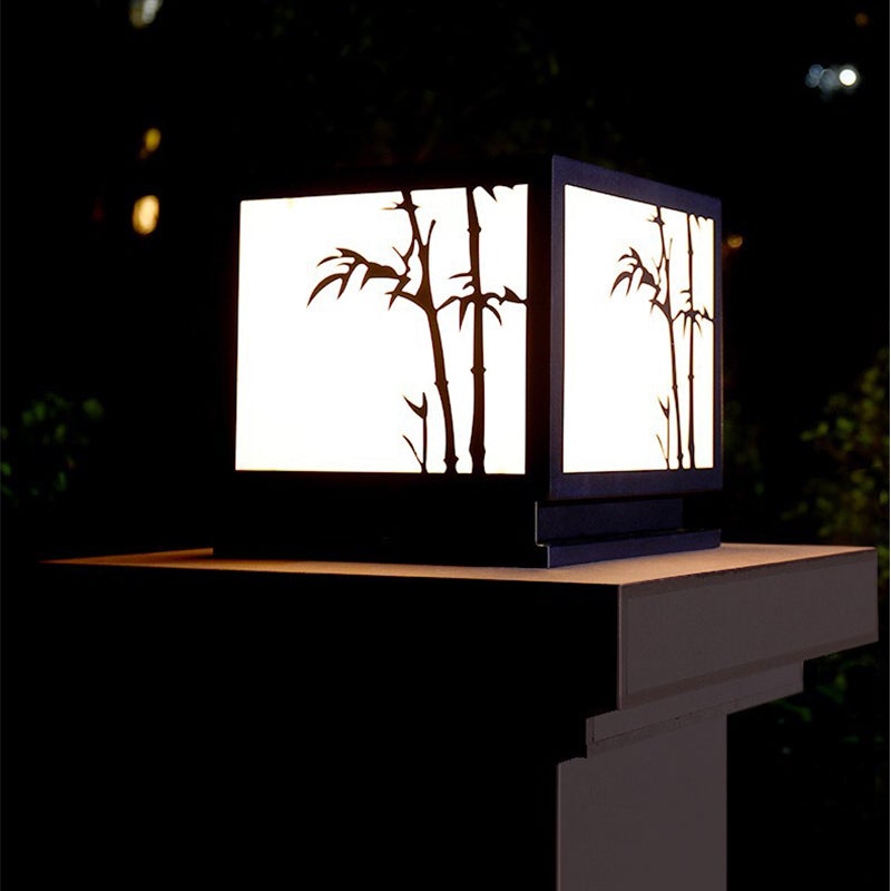 Geometric Acrylic Waterproof LED Modern Solar Lights Outdoor Pillar Lamp - Lamp Outdoor