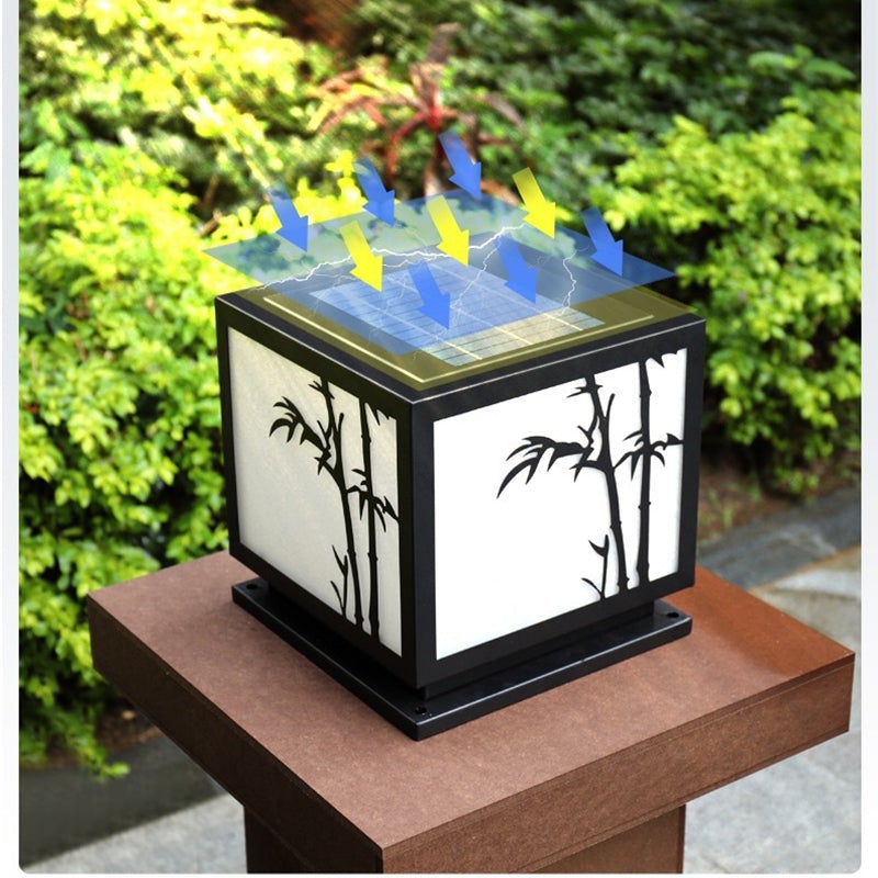Geometric Acrylic Waterproof LED Modern Solar Lights Outdoor Pillar Lamp - Lamp Outdoor