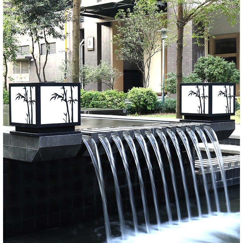 Geometric Acrylic Waterproof LED Modern Solar Lights Outdoor Pillar Lamp - Lamp Outdoor