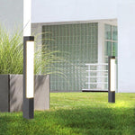 Modern Black Square Tall Aluminum LED Landscape Lighting Pathway Lights - Lamp Outdoor