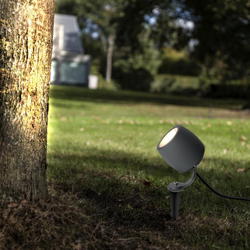 Round Aluminum LED Waterproof Gray Modern Tree Spotlights Outdoor Light - Lamp Outdoor