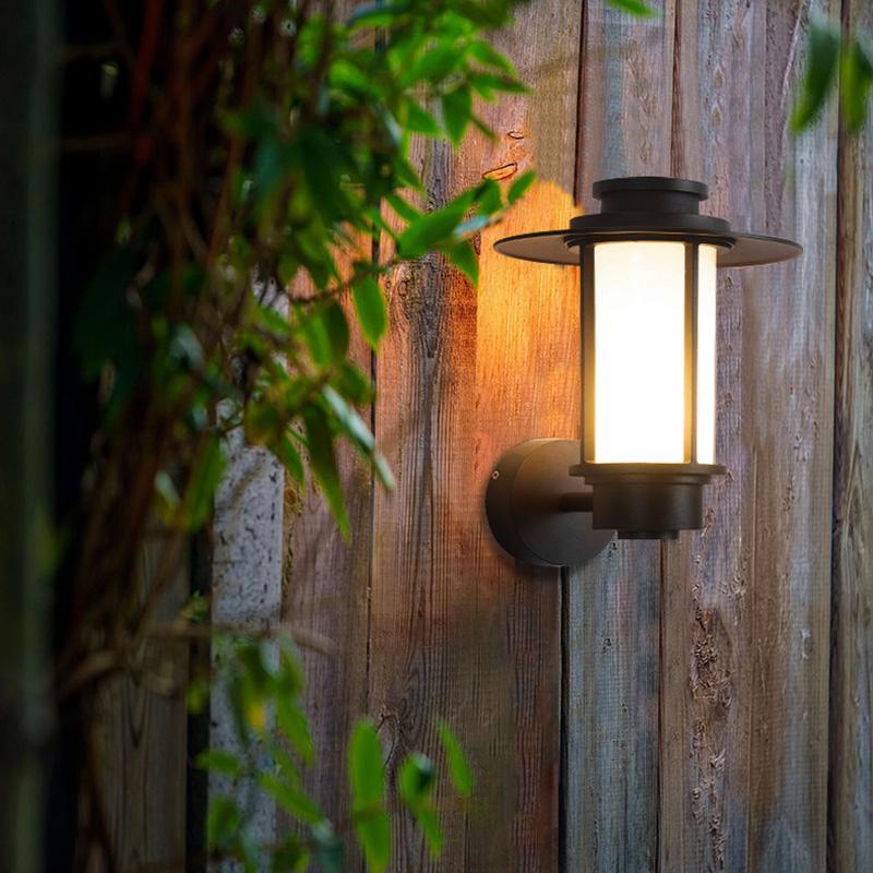 Top Hats Shape Aluminum LED Waterproof Black Retro Outdoor Wall Lights - Lamp Outdoor