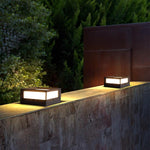 Square Waterproof Black Modern Solar Lights Outdoor Fence Post Lights - Lamp Outdoor
