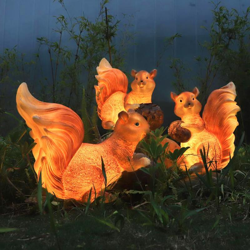 Resin Squirrel Outdoor Garden Light Modern LED Waterproof Landscape Lighting - Lamp Outdoor