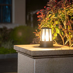 Round Creative Waterproof LED Black Modern Outdoor Pillar Lights - Lamp Outdoor