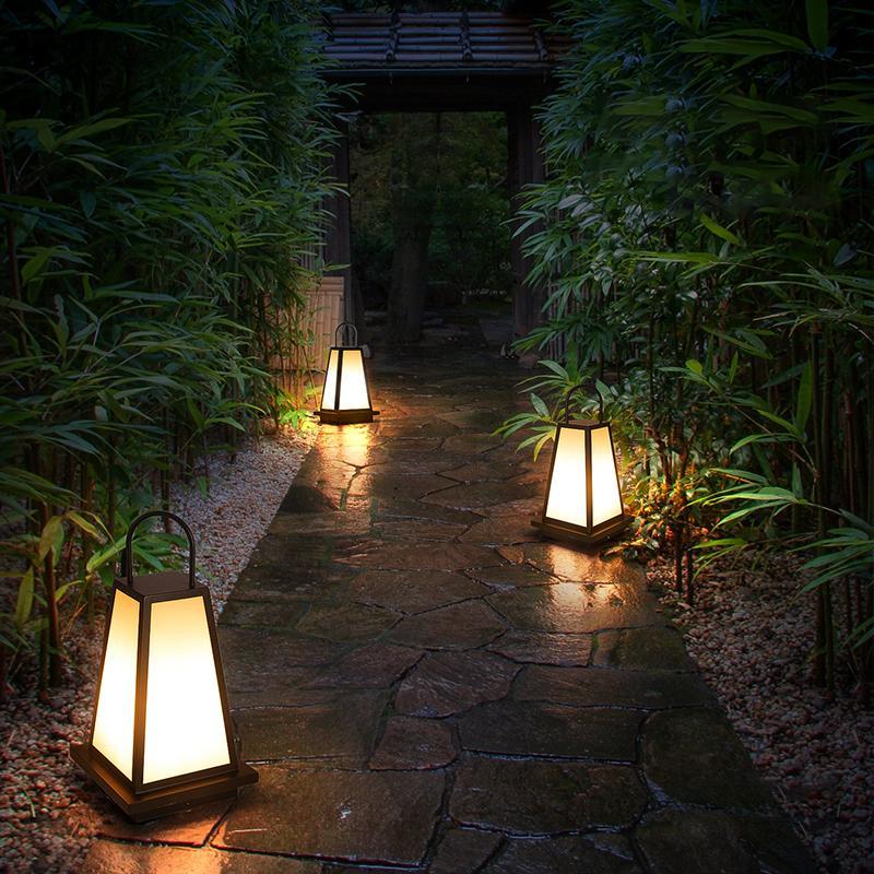 Waterproof LED Black Retro Outdoor Light Lanterns Garden Lights - Lamp Outdoor