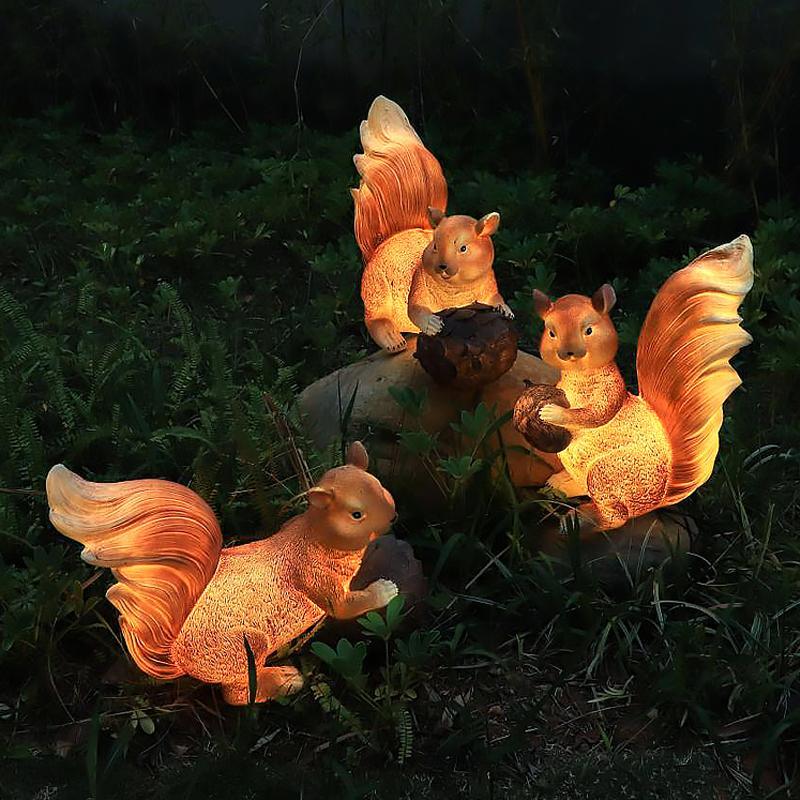 Resin Squirrel Outdoor Garden Light Modern LED Waterproof Landscape Lighting - Lamp Outdoor