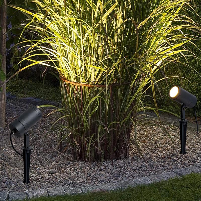 Adjustable Round Aluminum LED Waterproof Black Modern Tree Spotlights - Lamp Outdoor